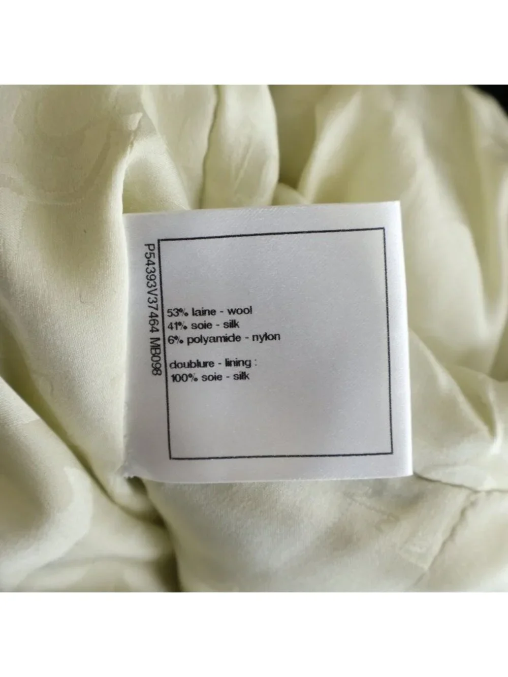 Chanel Tweed Block Check Double Coat White Black